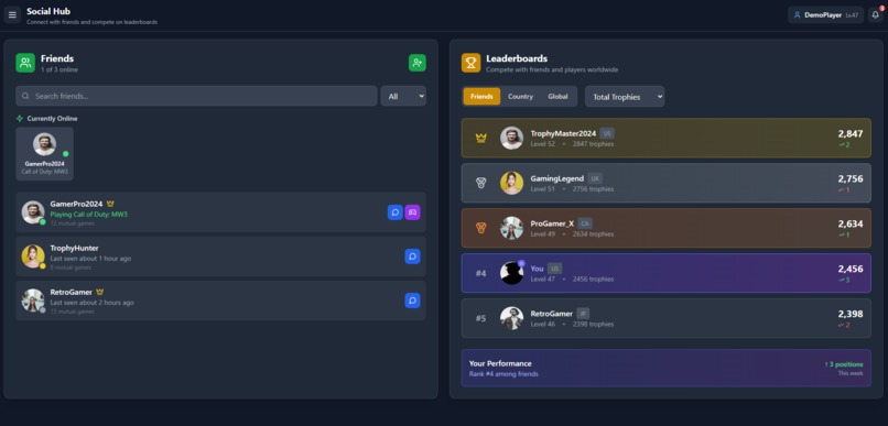 XION Gaming Hub Mobile gaming dashboard with XION blockchain – screenshot 13