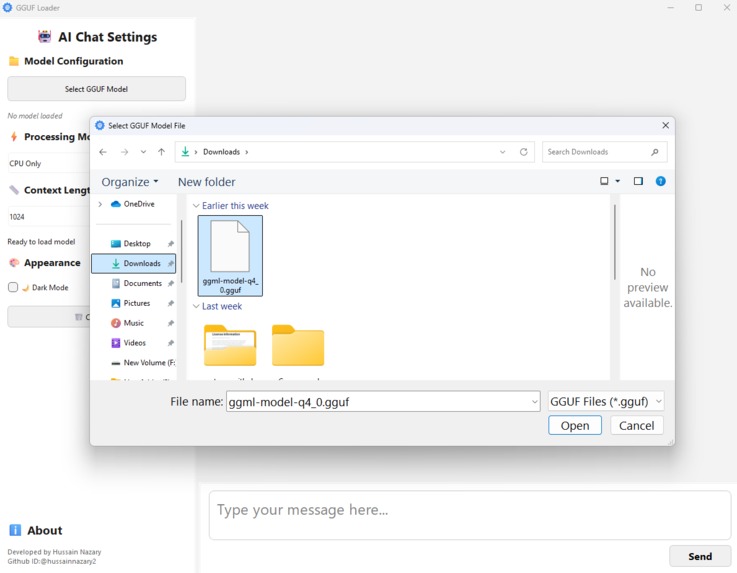 GGUF Loader – screenshot 1