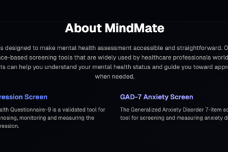 MindMate: AI-Powered Mental Health Screening & Support App