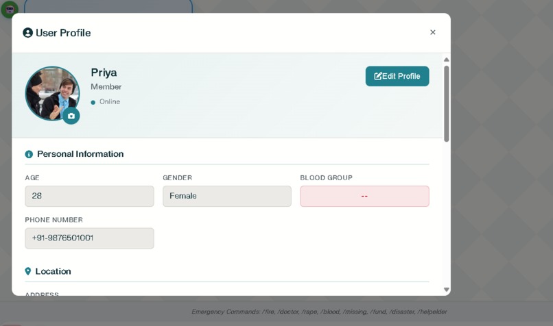 Modern Community Emergency chat  – screenshot 2