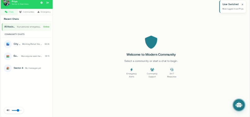 Modern Community Emergency chat  – screenshot 3