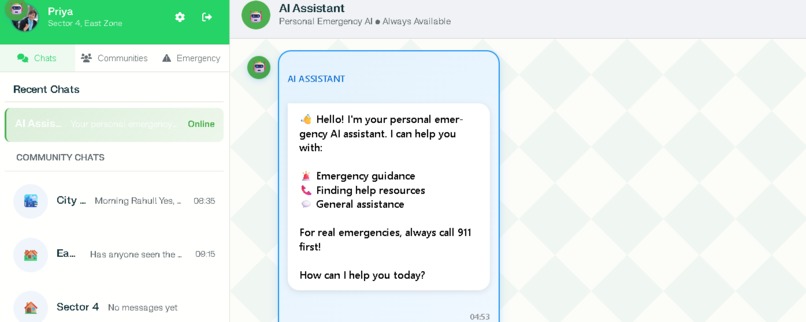Modern Community Emergency chat  – screenshot 4