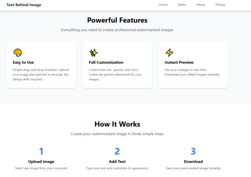 Text Behind Image – screenshot 3