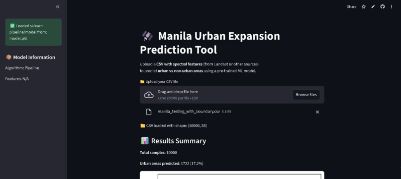 Manila Urban Expansion Detection – screenshot 1