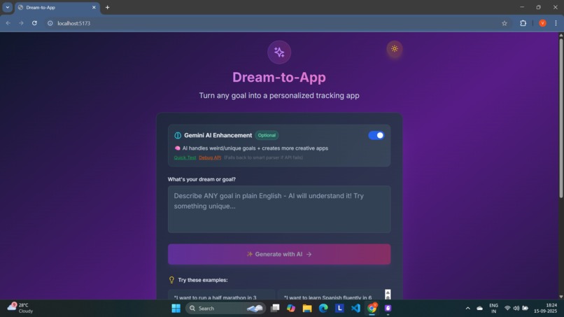 Dream-to-App – screenshot 2