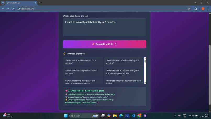 Dream-to-App – screenshot 3