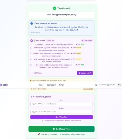 Firefly - ADHD focus app – screenshot 3