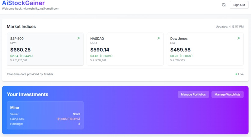 AI Stock Gainer – screenshot 4