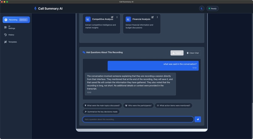 Call Summary AI - Professional Desktop Application – screenshot 8