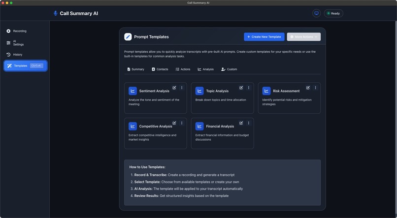Call Summary AI - Professional Desktop Application – screenshot 4