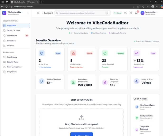 VibeCodeAuditor – screenshot 1
