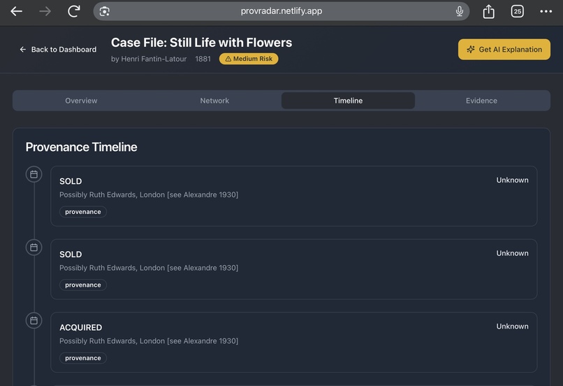 Provenance Radar – screenshot 4