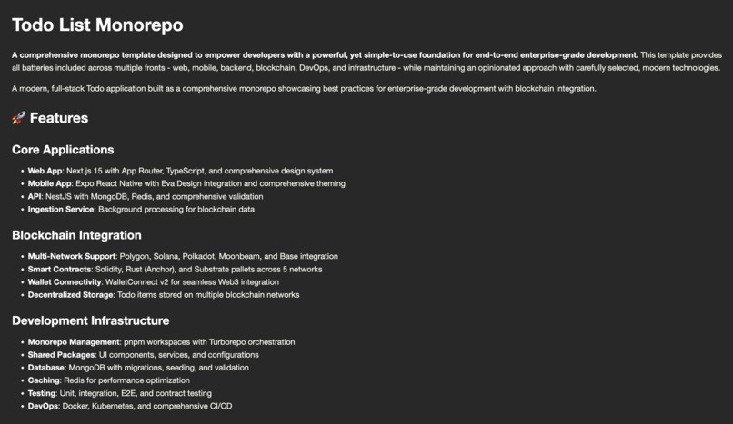 The Most Powerful, yet Minimal Monorepo Template – screenshot 1