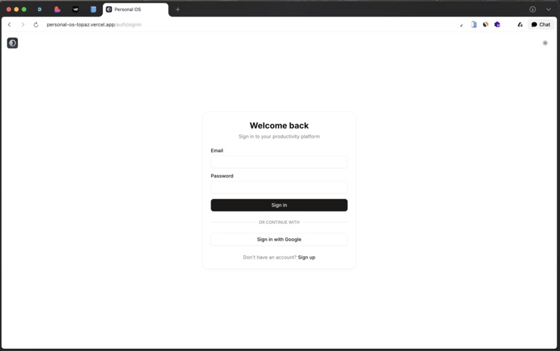 PersonalOS – screenshot 5