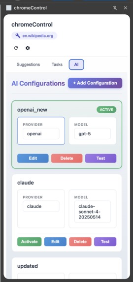 chromeControl – screenshot 1