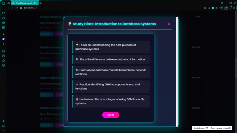 CramMaster AgentX – screenshot 7