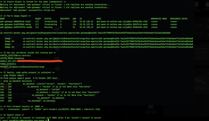 Bank of Anthos AI Agents – screenshot 5