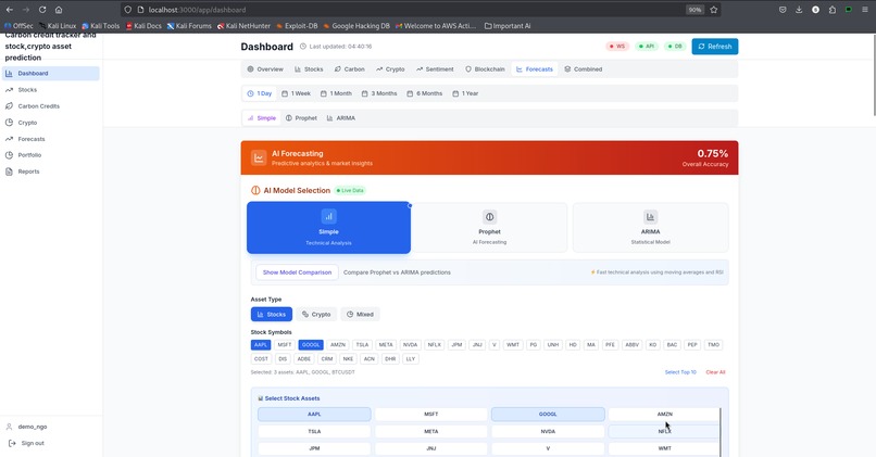 Carbon credit tracker and stock,crypto asset prediction app – screenshot 8