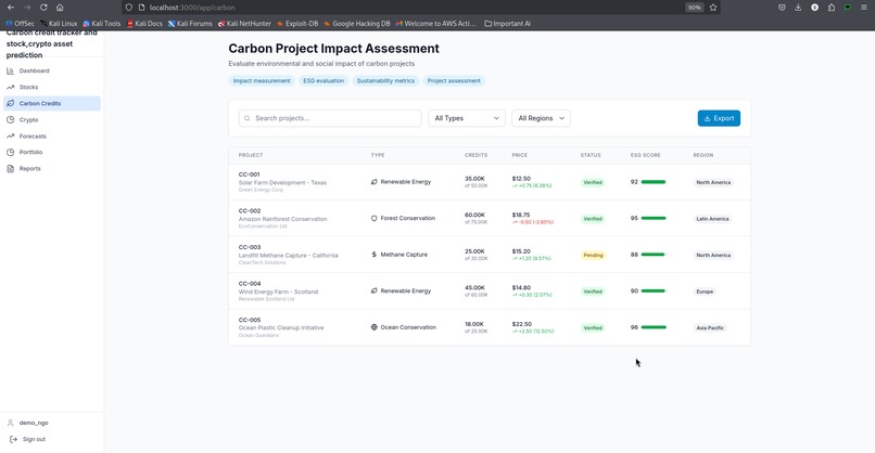 Carbon credit tracker and stock,crypto asset prediction app – screenshot 23