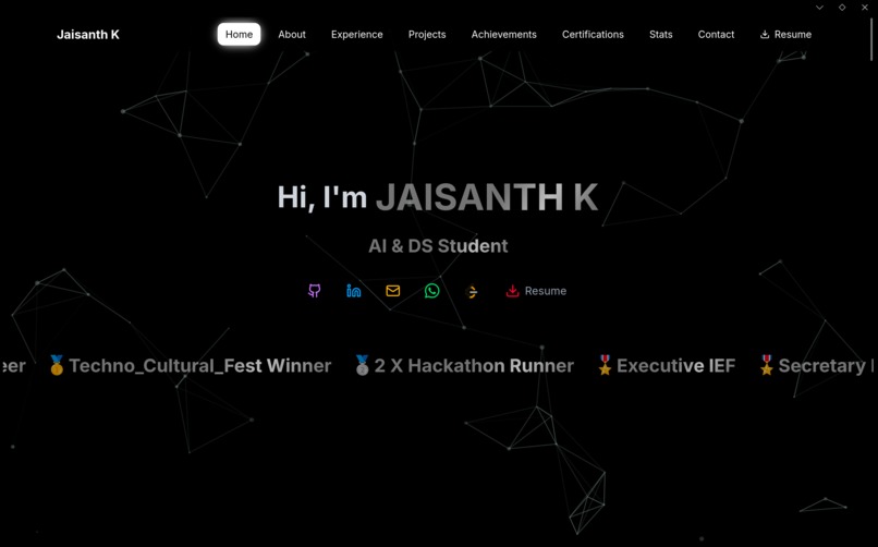 Jaisanth's Portfolio – screenshot 1