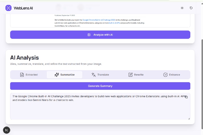 WebLens AI – screenshot 5