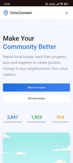 Crowdsourced  Civic Issue Reporting and Resolution System – screenshot 3