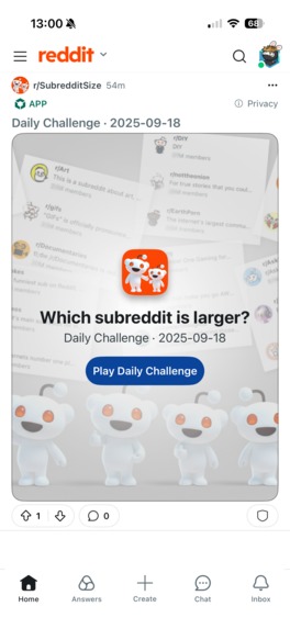 Subreddit Size Guesser – screenshot 1