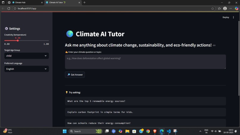 Climate hub – screenshot 4
