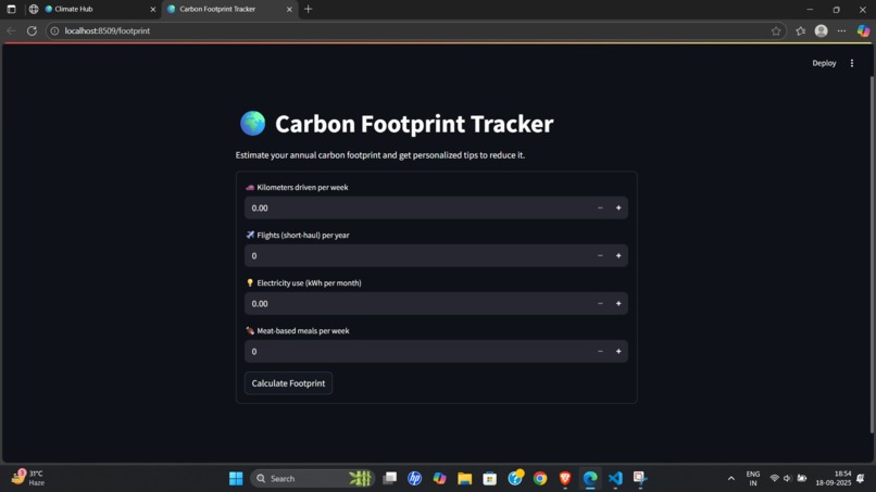 Climate hub – screenshot 7