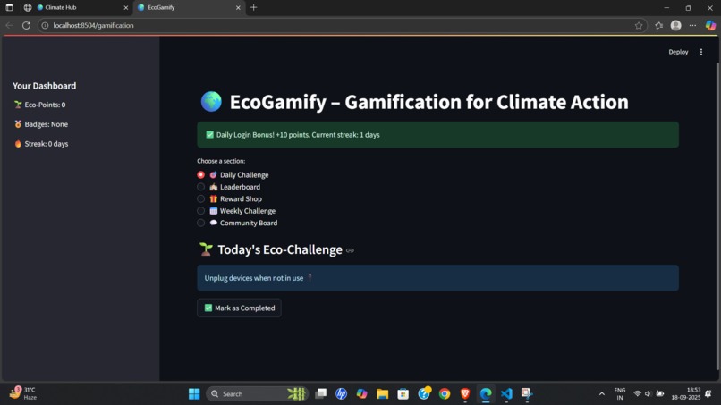Climate hub – screenshot 8