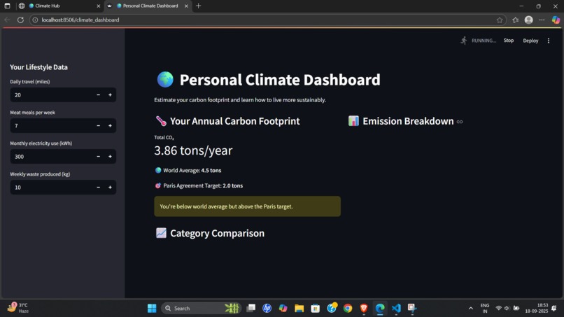 Climate hub – screenshot 9