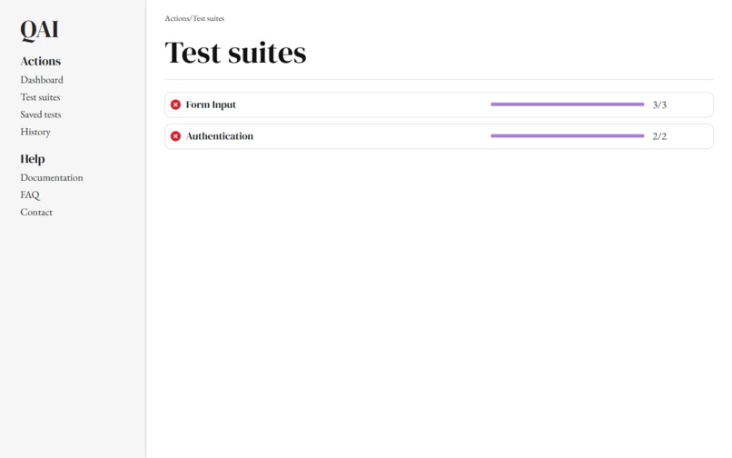 QAI – screenshot 2