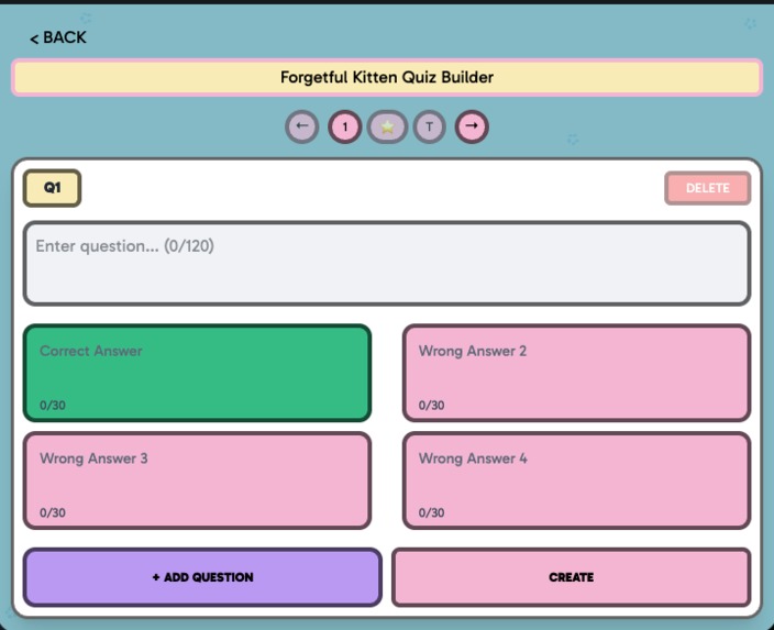 Forgetful Kitty Trivia – screenshot 1