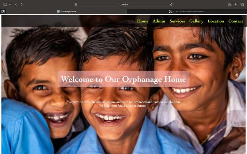 Digital Portal for the Orphanage  – screenshot 1