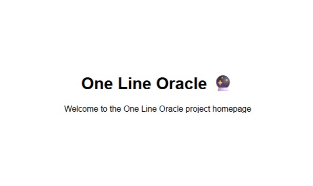 OneLineOracle – screenshot 1
