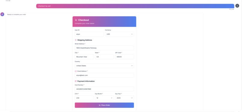 BoutiqueAI Assist using ADK + Function Calling + React UI – screenshot 7