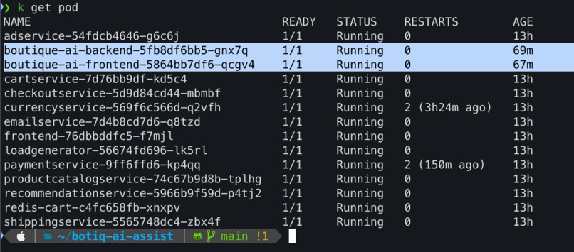 BoutiqueAI Assist using ADK + Function Calling + React UI – screenshot 9