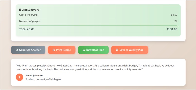 NutriBudget Planner – screenshot 4
