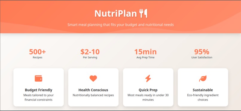 NutriBudget Planner – screenshot 1