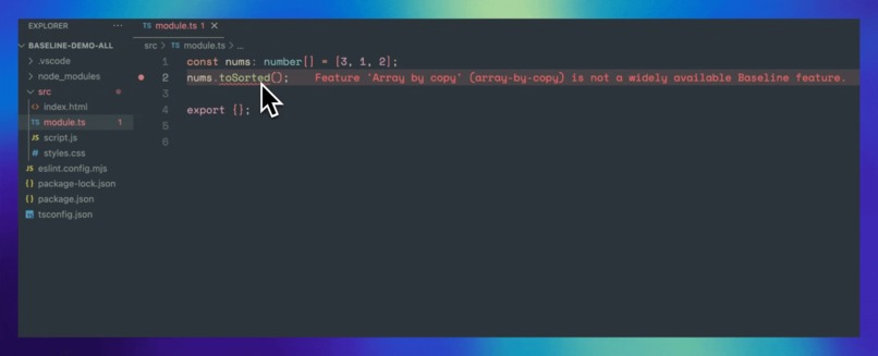 eslint-plugin-baseline-js – screenshot 1
