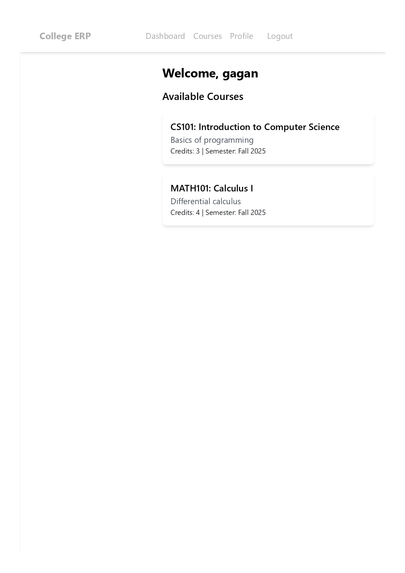 College ERP Backend – screenshot 1