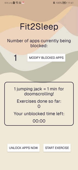 fit2sleep – screenshot 1