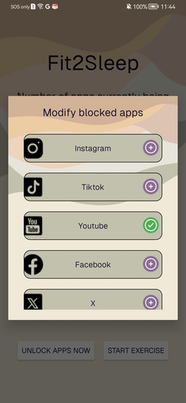 fit2sleep – screenshot 2