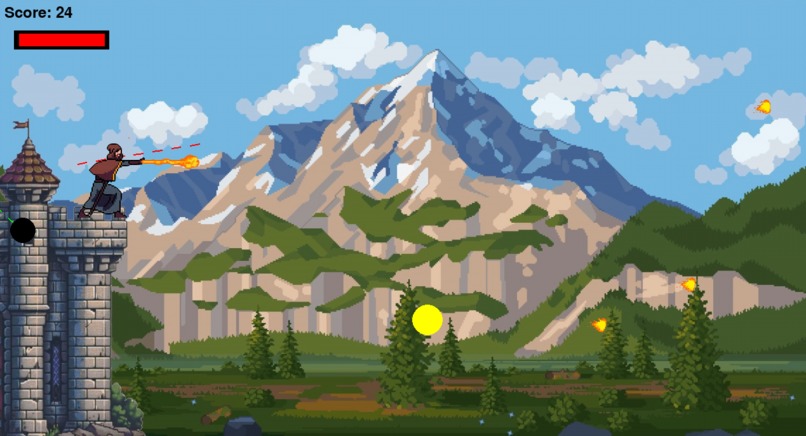 2 player castle defense game – screenshot 1