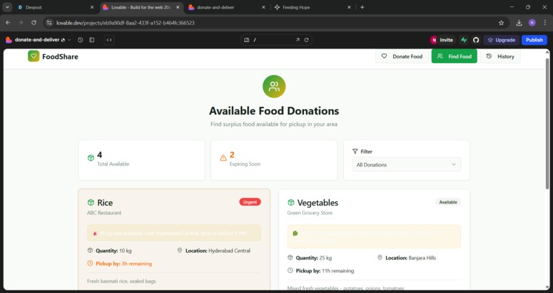 Donate-and-Deliver – screenshot 2