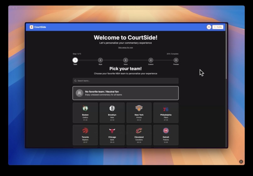 CourtSide – screenshot 1