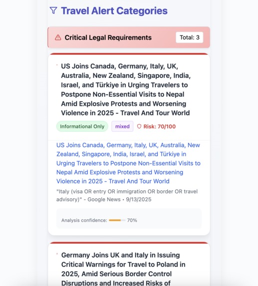 TravelSense – screenshot 1