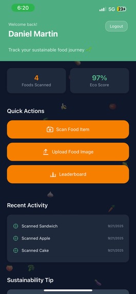 FoodPrint – screenshot 2