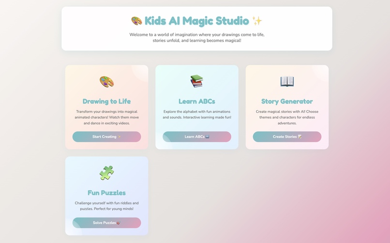 Kids AI Magic Studio - Where Imagination Meets Innovation – screenshot 1