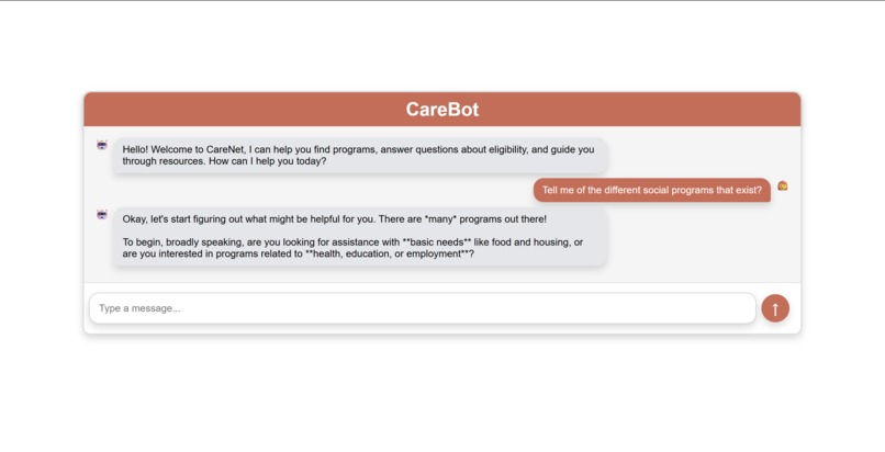 CareNet – screenshot 2